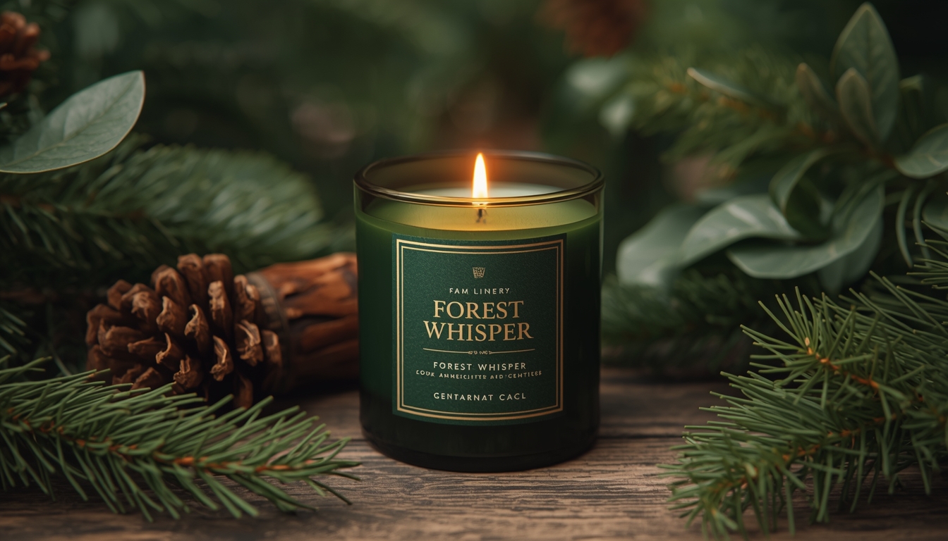 Forest Whisper woodsy candle with cedarwood scent