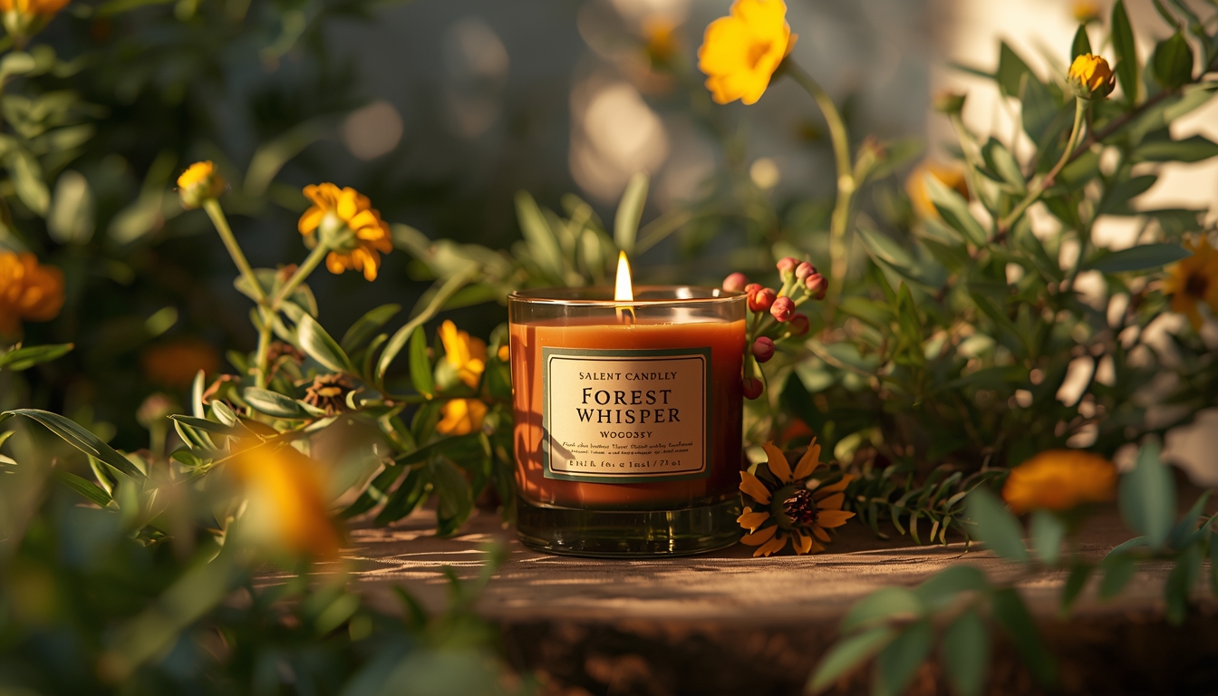 Forest Whisper woodsy scented candle